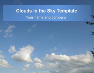 Clouds in sky powerpoint template