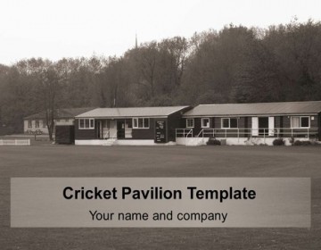 Cricket pavilion powerpoint template