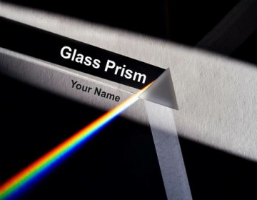 Glass prism powerpoint template