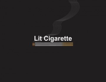 Lit Cigarette powerpoint template