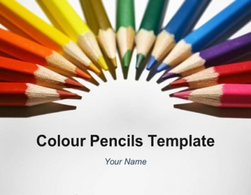 Color pencils powerpoint template