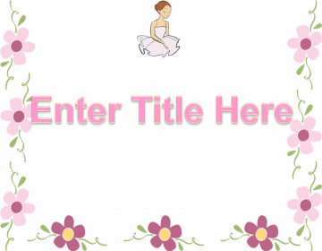 Pink flowers powerpoint template