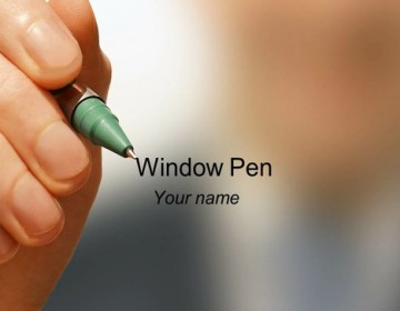 Window pen powerpoint template