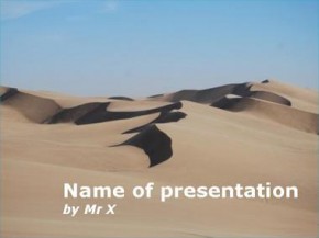Desert sand powerpoint design