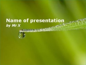 Falling water drop powerpoint design