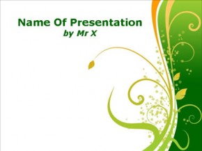 Green floral powerpoint design