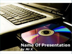 Laptop with DVD powerpoint design