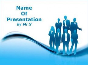 Blue work silhouette powerpoint design