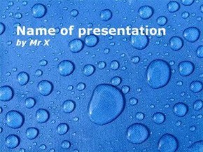 Water drops powerpoint design