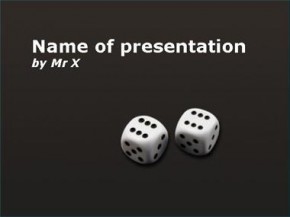White dice powerpoint design