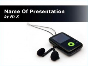 Black mp3 powerpoint design