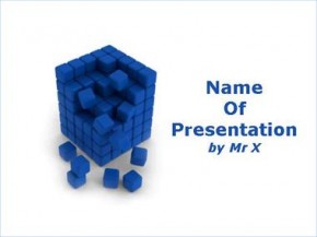Blue cube powerpoint design