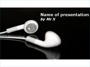 Earphones powerpoint design