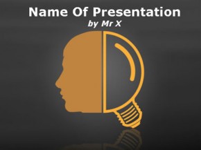 Light bulb head powerpoint design